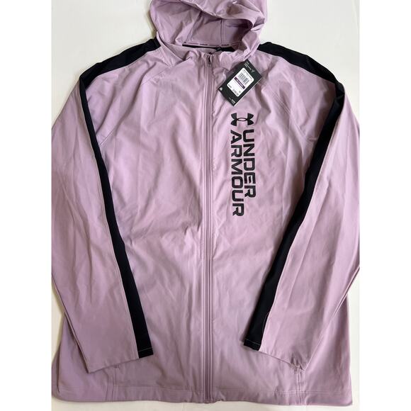 Under Armour OutRun The Storm Jacket Mauvi Pink 1361502-698 Mens Size 2XL - Picture 7 of 9